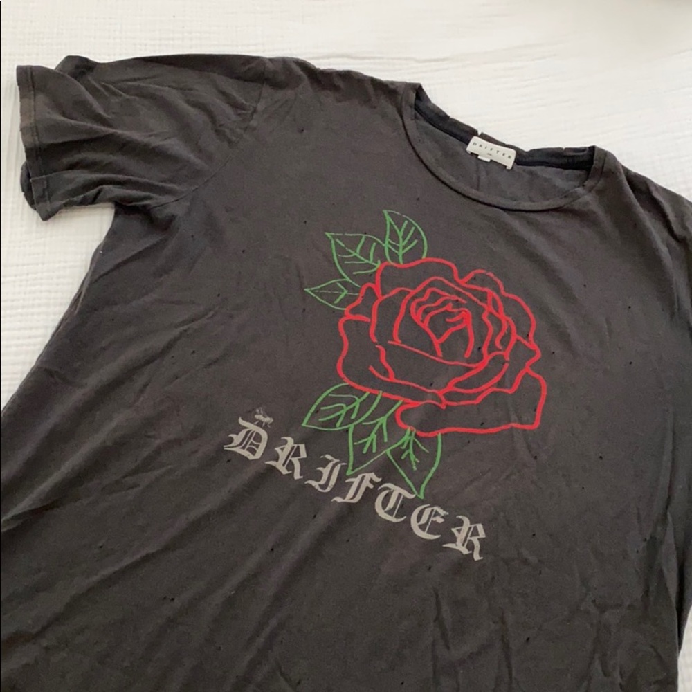 Men’s Distressed Black Drifter Tee - XXL